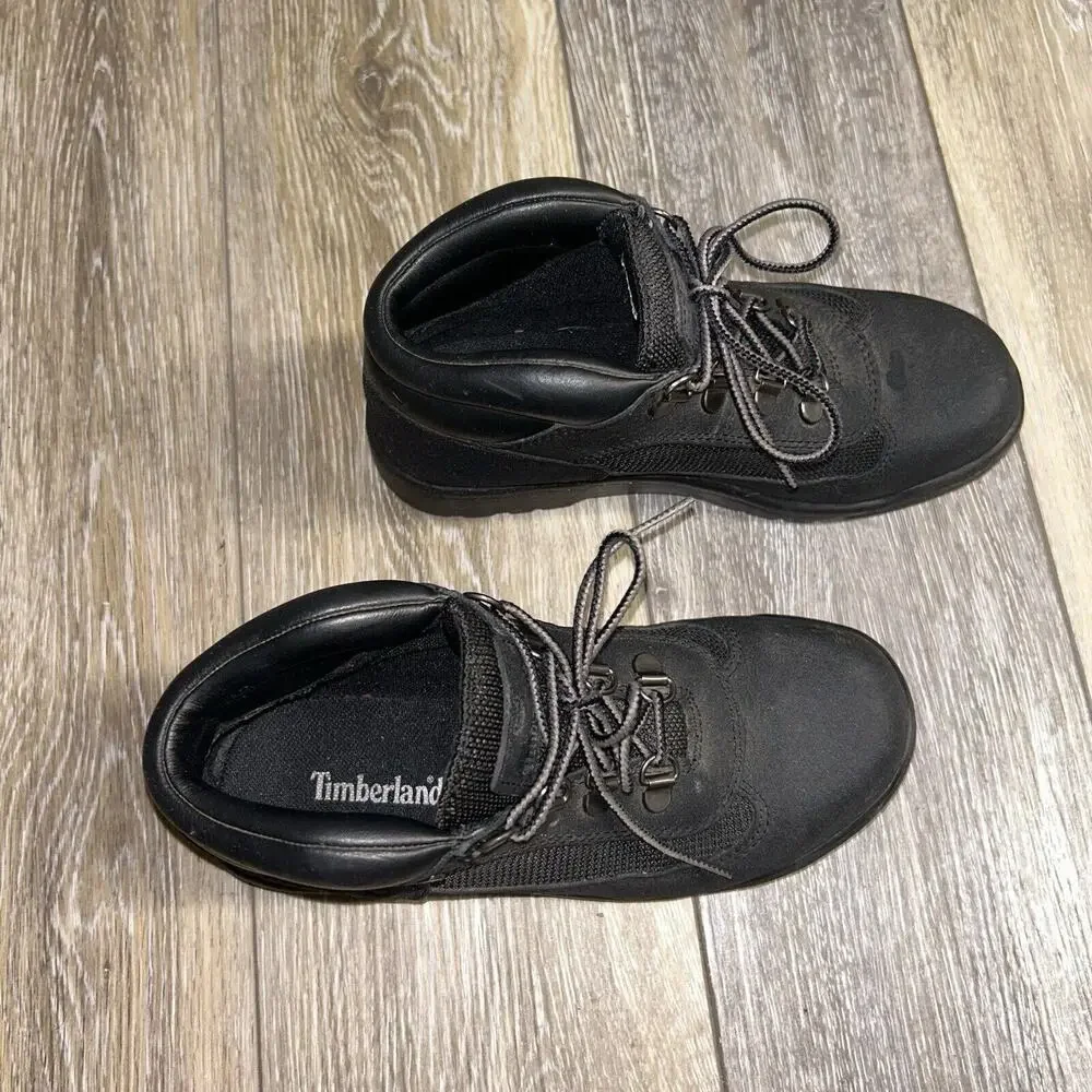 New Timberland 6-Inch Premium Waterproof Boots Youth US Size 3 Black Nubuck